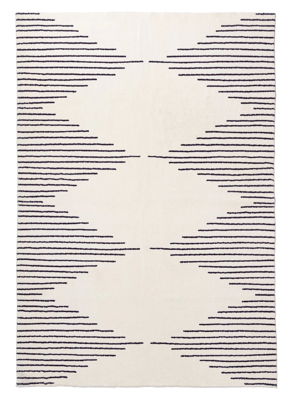 ESSA - Aldana Black and Cream Tribal Washable Rug