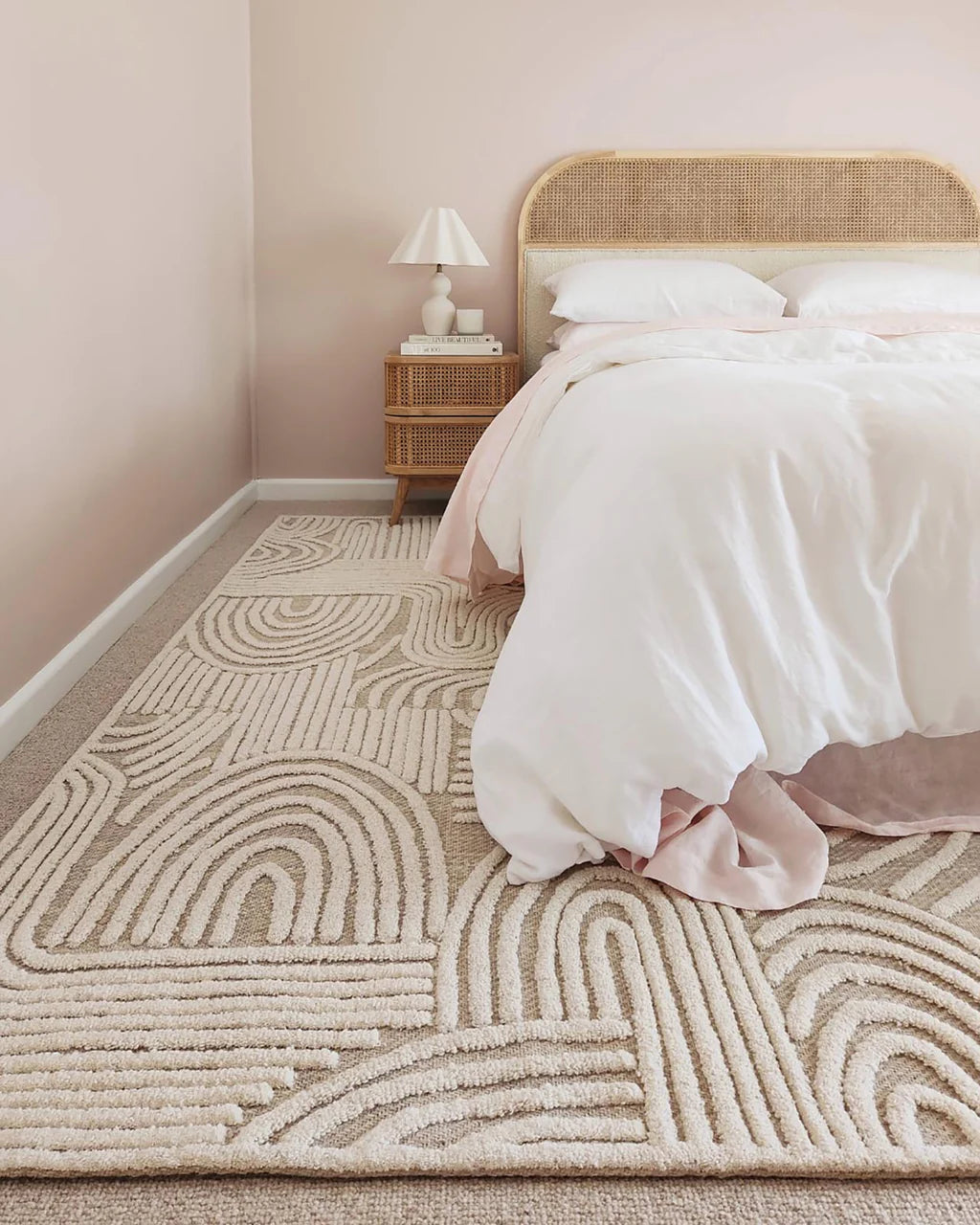 ESSA - Maisie Cream and Ivory Textured Tribal Rug