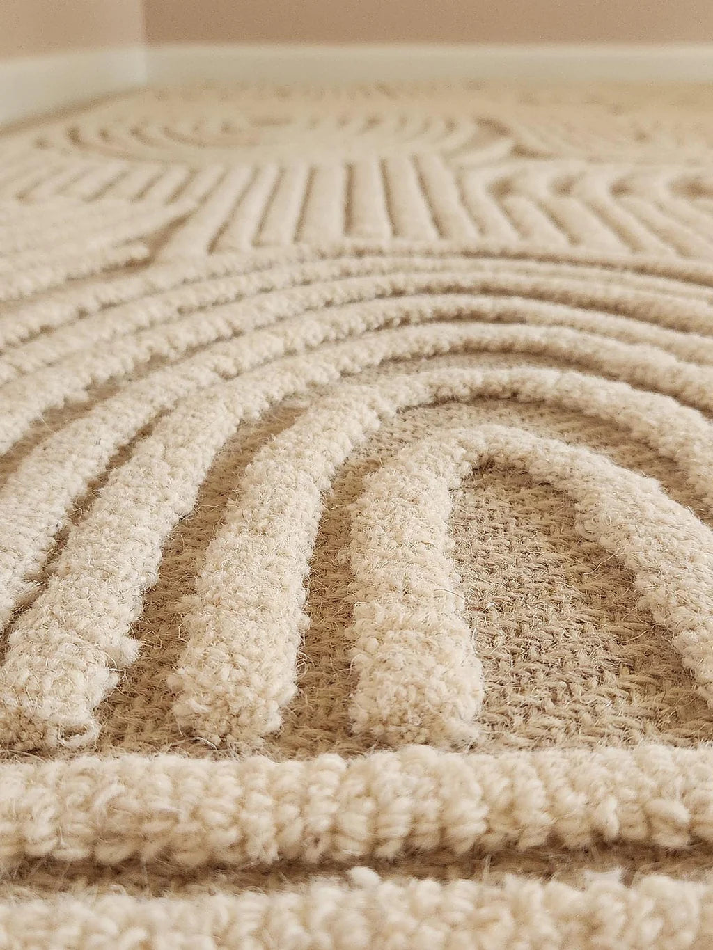 ESSA - Maisie Cream and Ivory Textured Tribal Rug