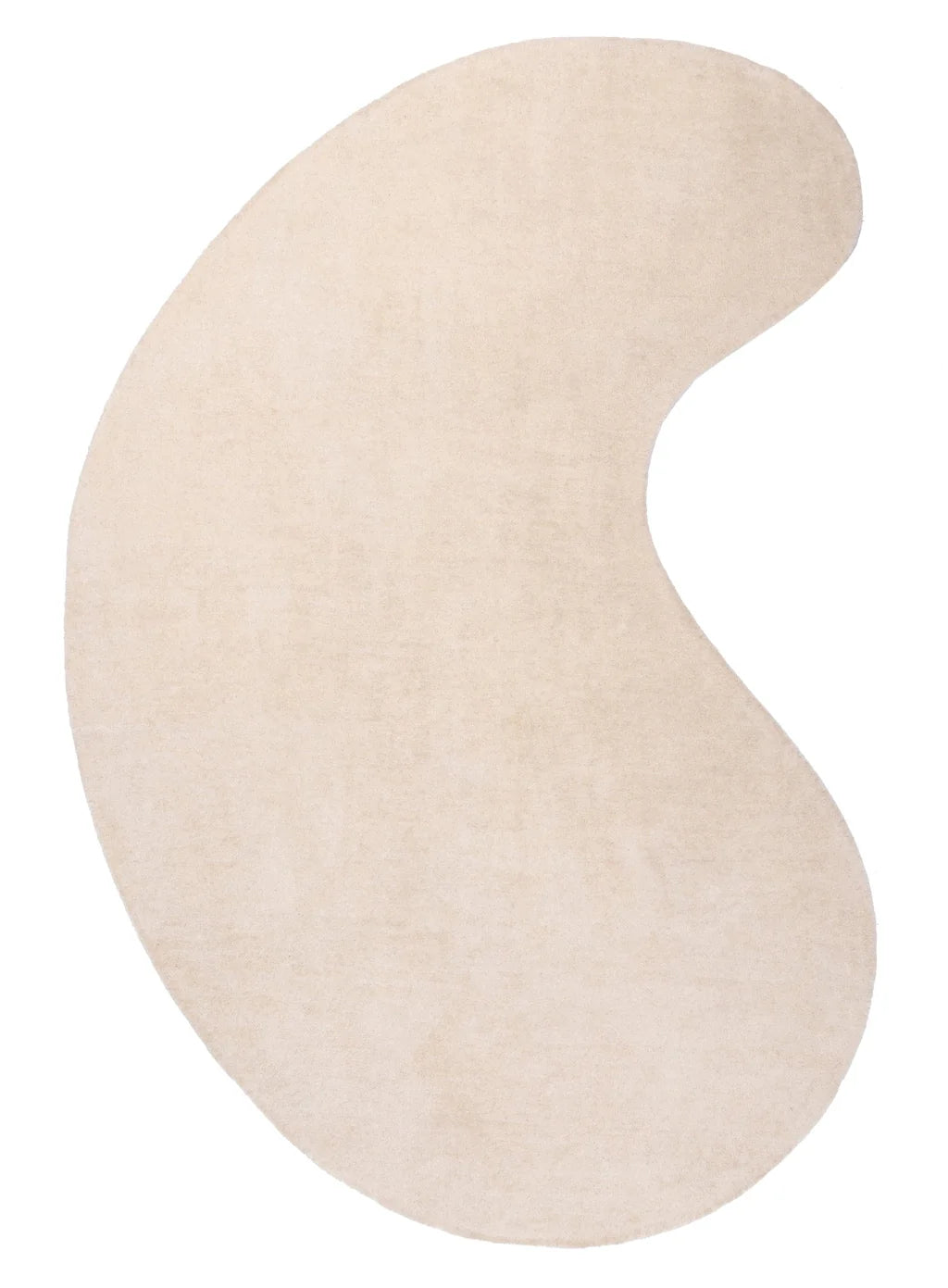 ESSA - Vanni Solid Cream Curved Wool Rug