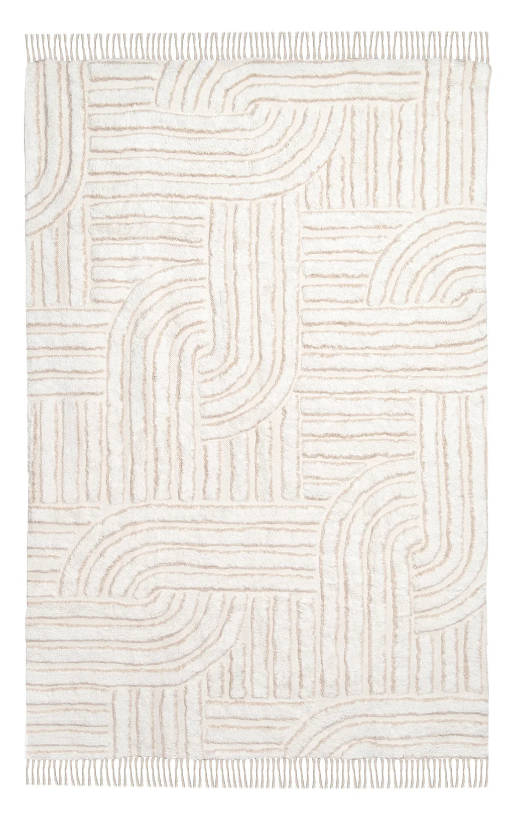 ESSA - Etta Ivory Geometric Washable Rug