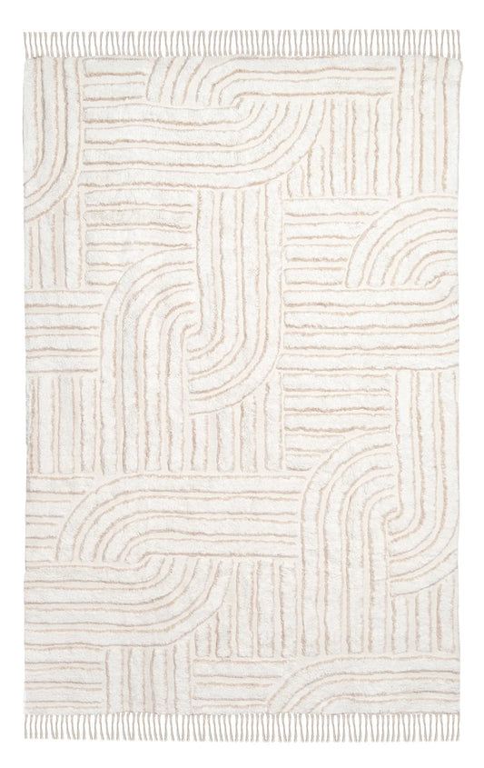 ESSA - Etta Ivory Geometric Washable Rug